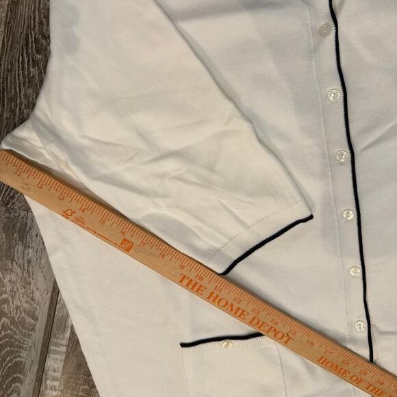 Lands' End Cardigan Sweater Plus Size 3X Button Front Knit 3/4 Sleeves Pockets - Picture 8 of 8